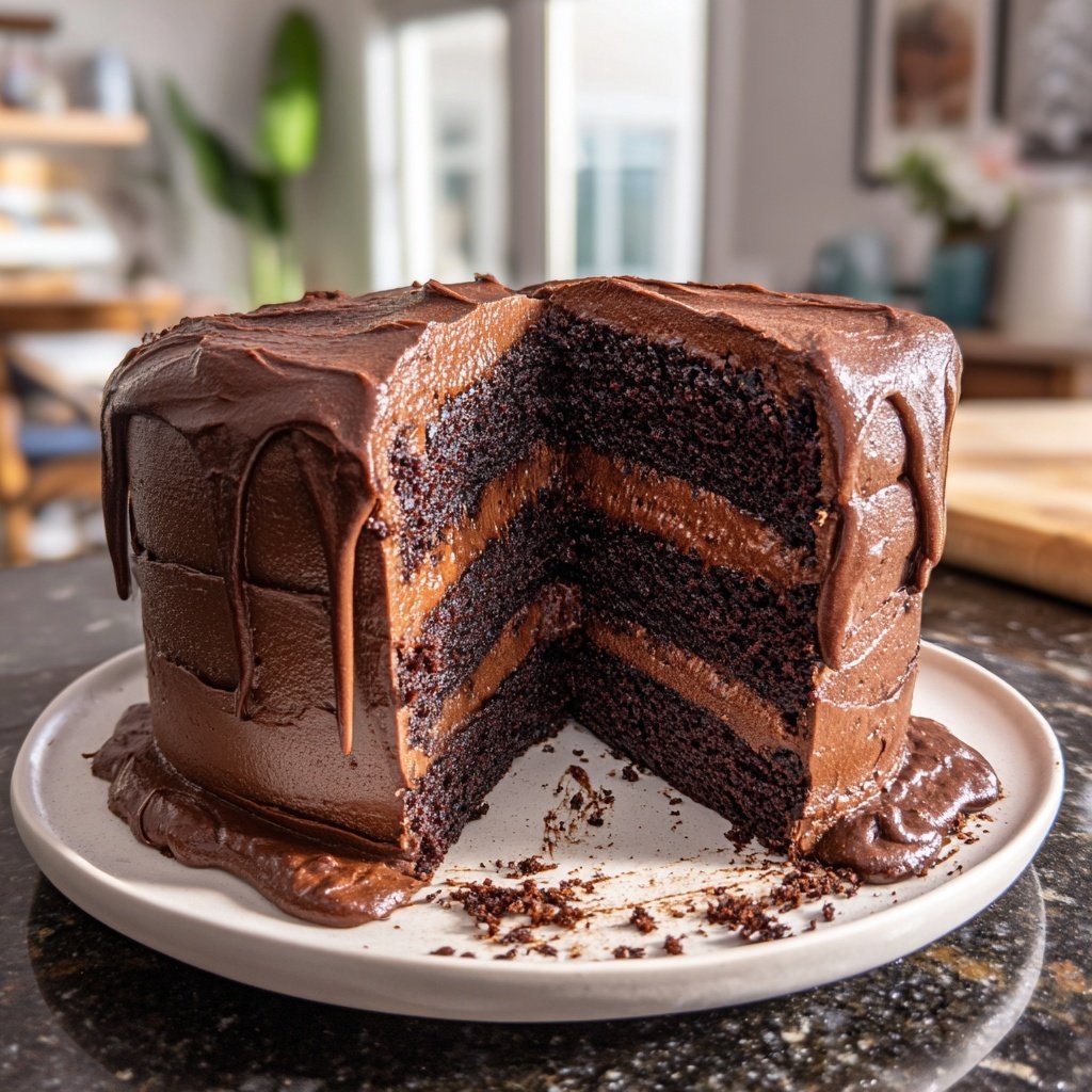 Classic Chocolate Cake With Buttercream