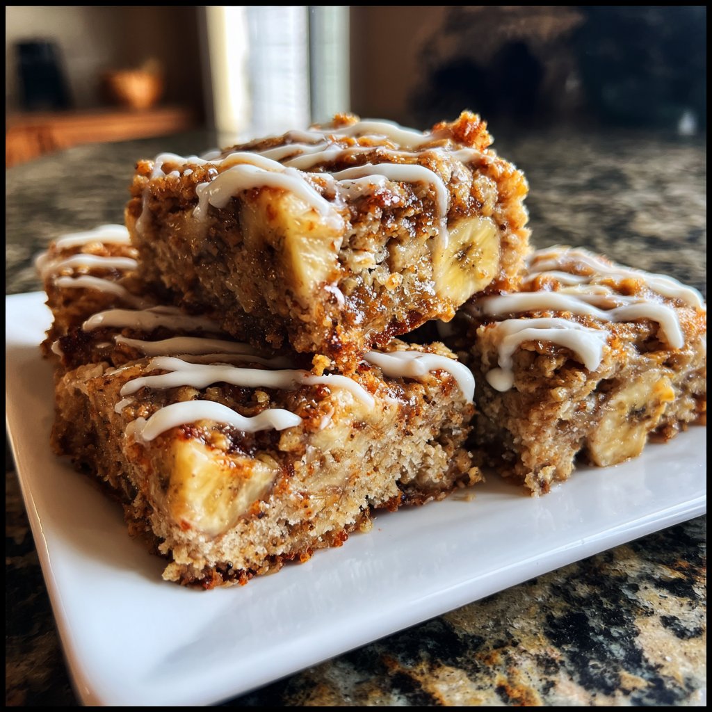 Banana Oat Yogurt Squares