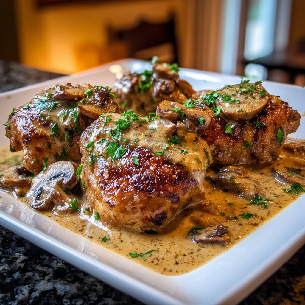 Creamy Mushroom Chicken Thighs