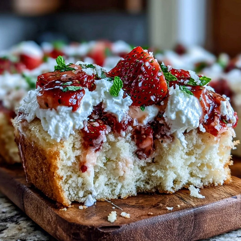 Strawberry Shortcake Sheet Cake