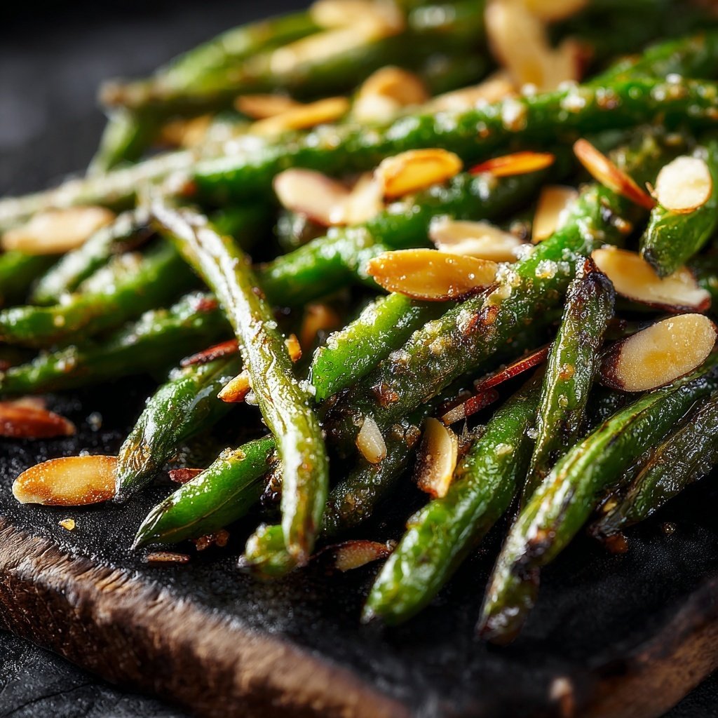 Roasted Green Beans Almondine