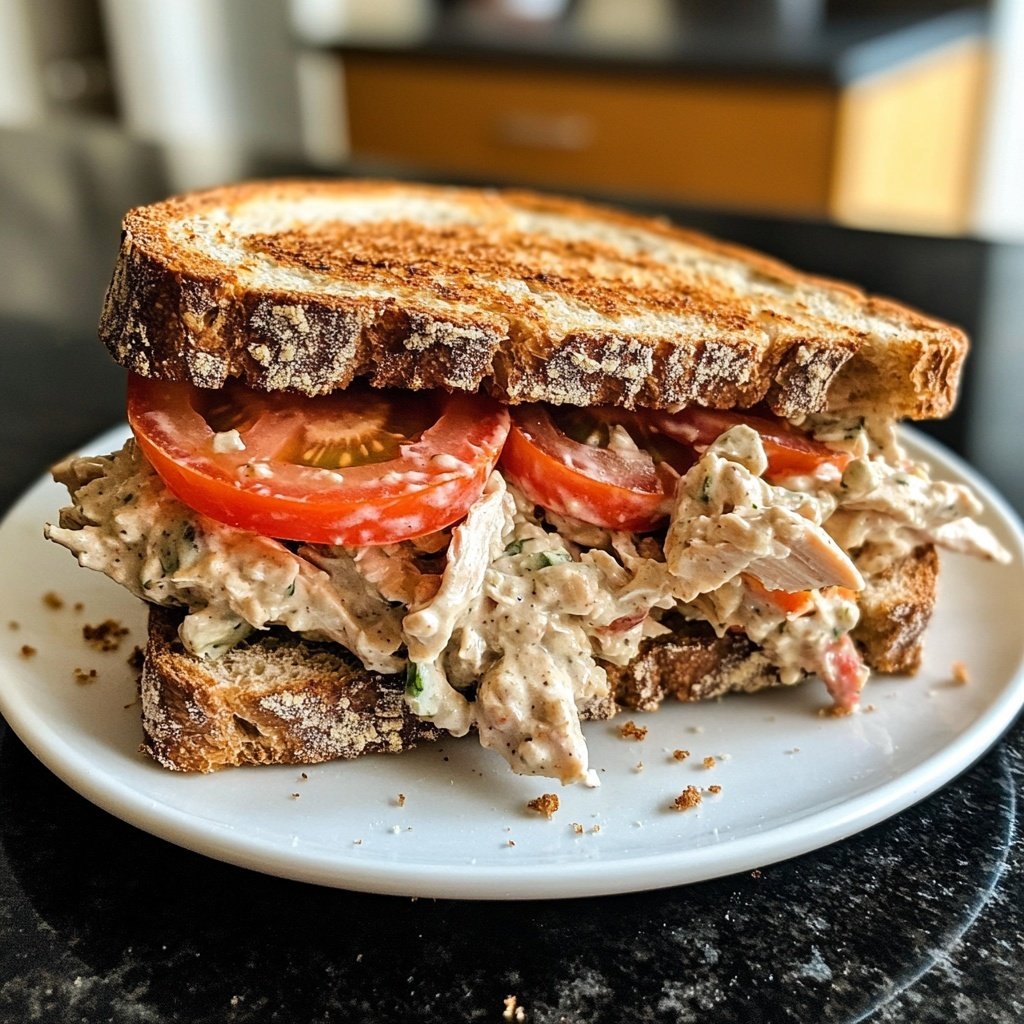 Tomatenbroodjes met Kipsalade