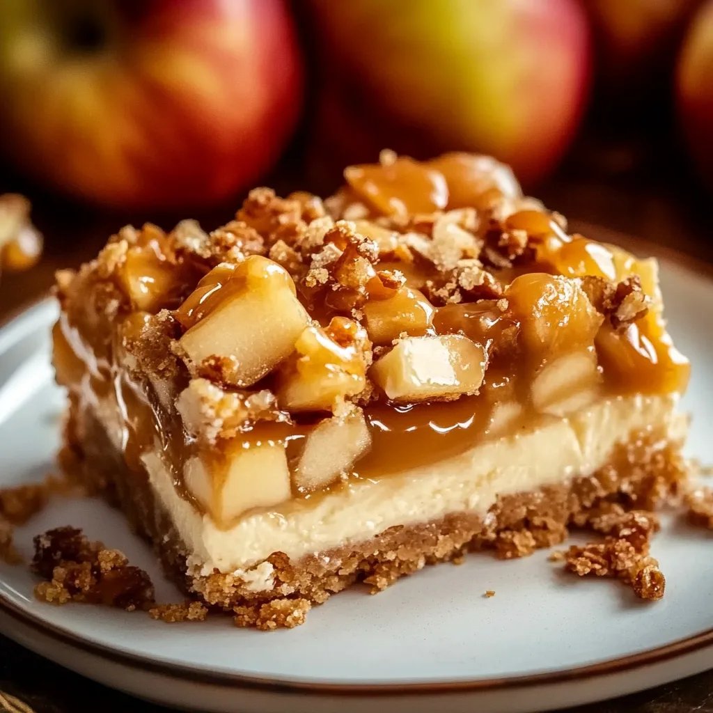 Caramel Apple Cheesecake Bars