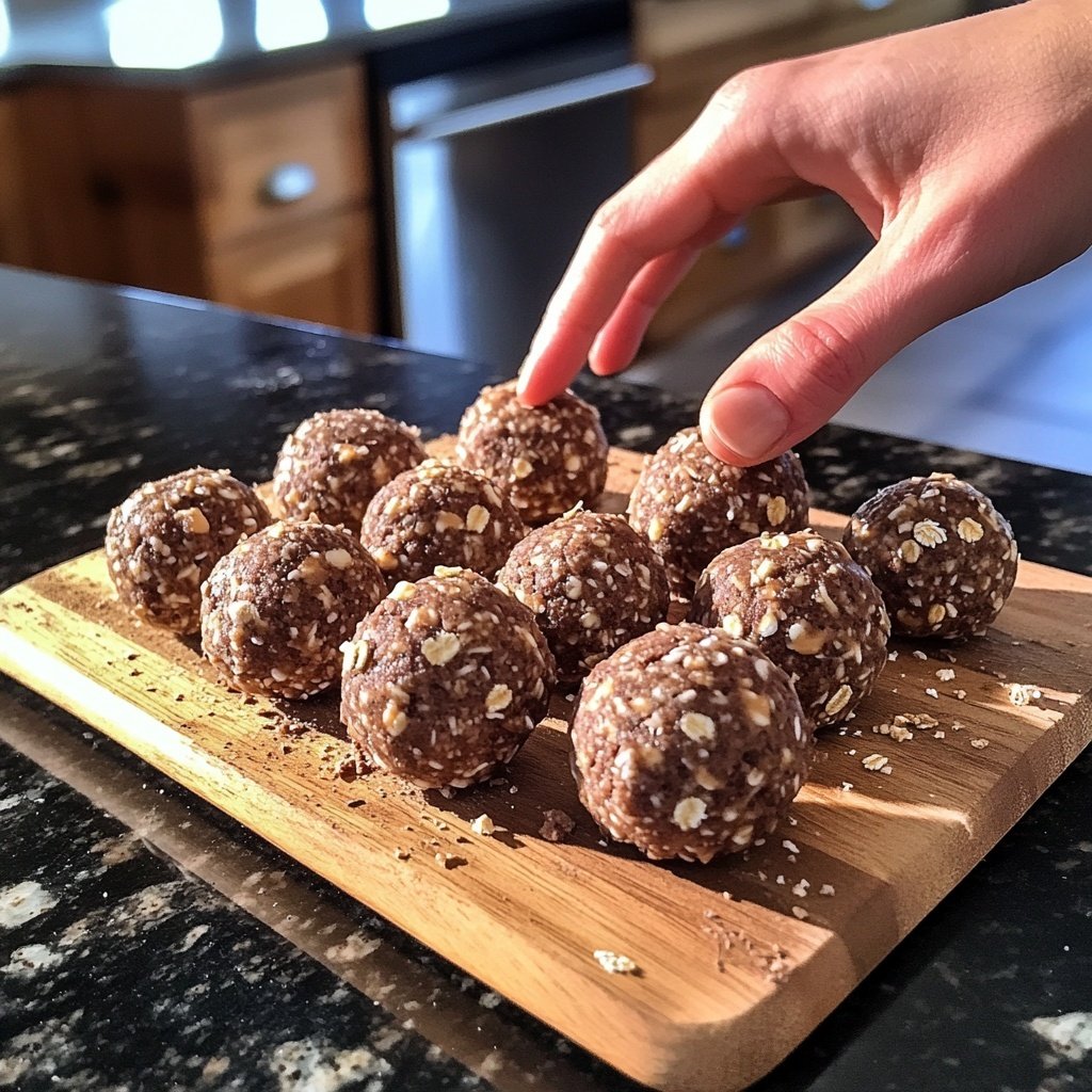 No-bake chocolate protein balls
