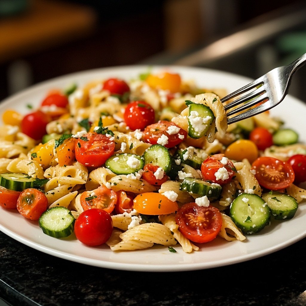 Quick Pasta Salad Lunch for Work