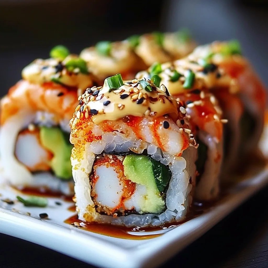 Spicy Shrimp Sushi Stacks