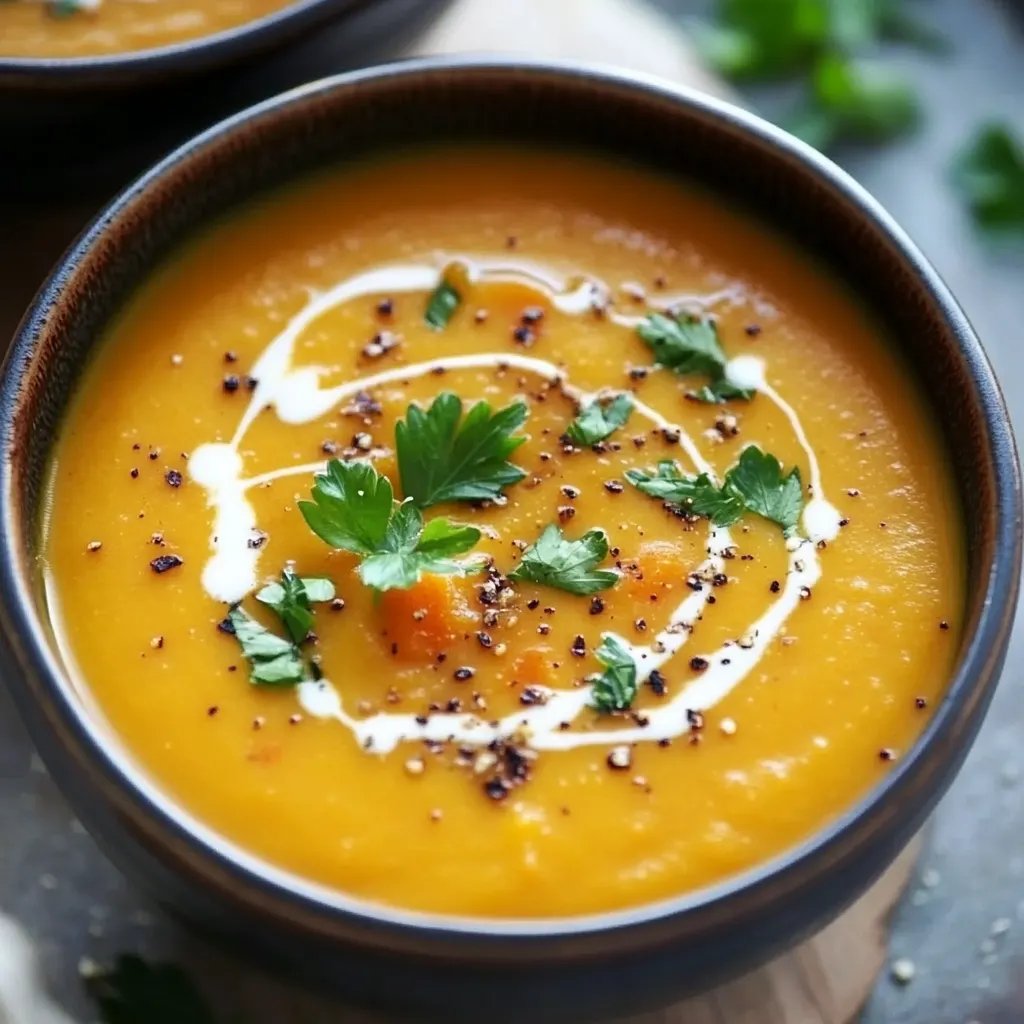 Spicy Butternut Squash Sweet Potato Soup