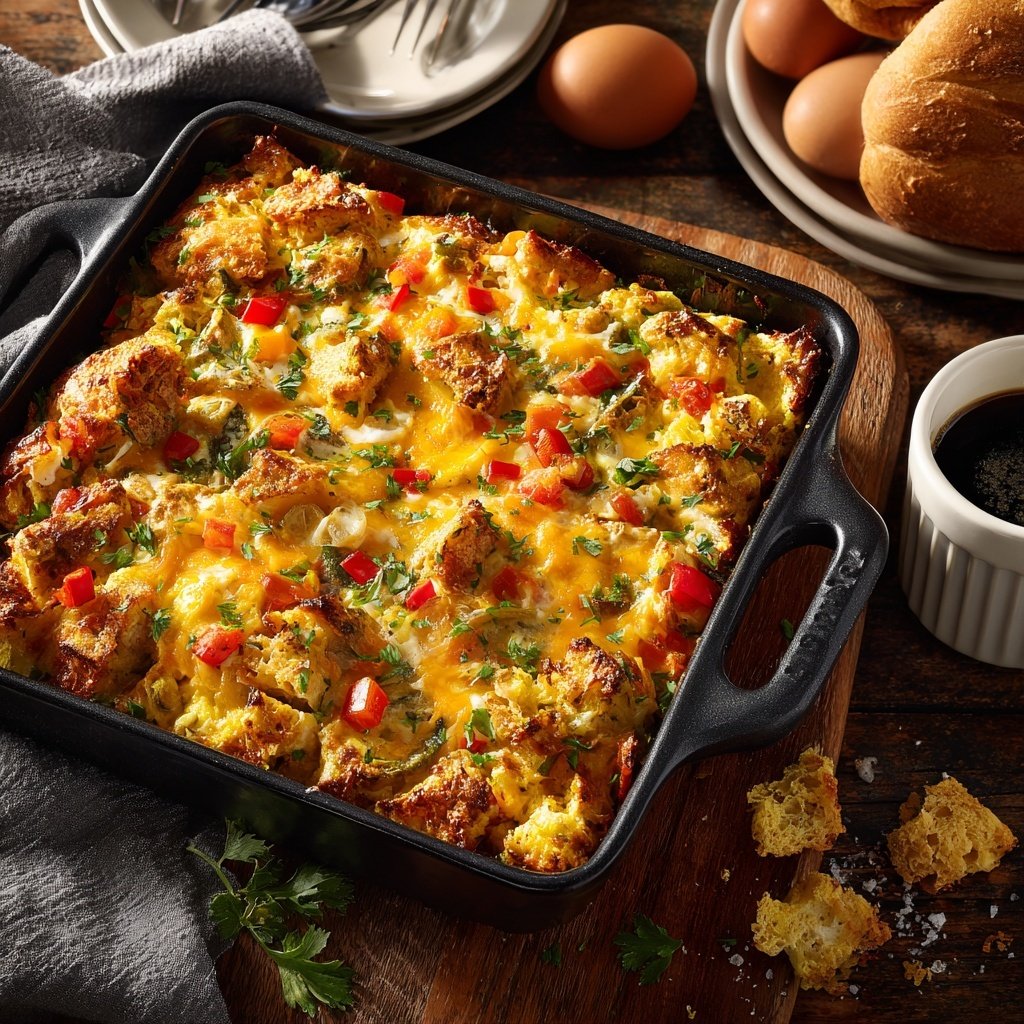 Breakfast Casserole With Eggs And Cheese