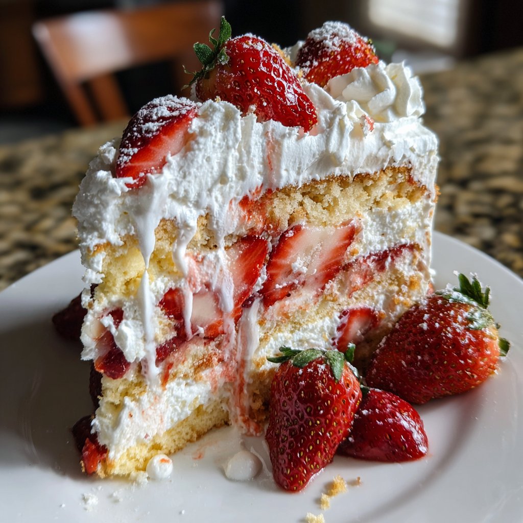 Strawberry Shortcake With Fluffy Whipped Cream